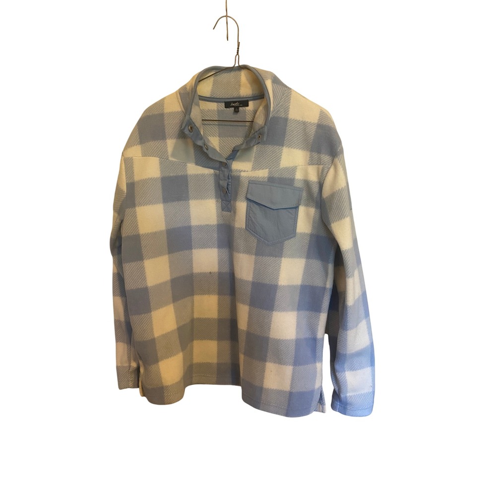 Angels Forever Young Shirt Womens Large Plaid Fleece Everyday Streetwear